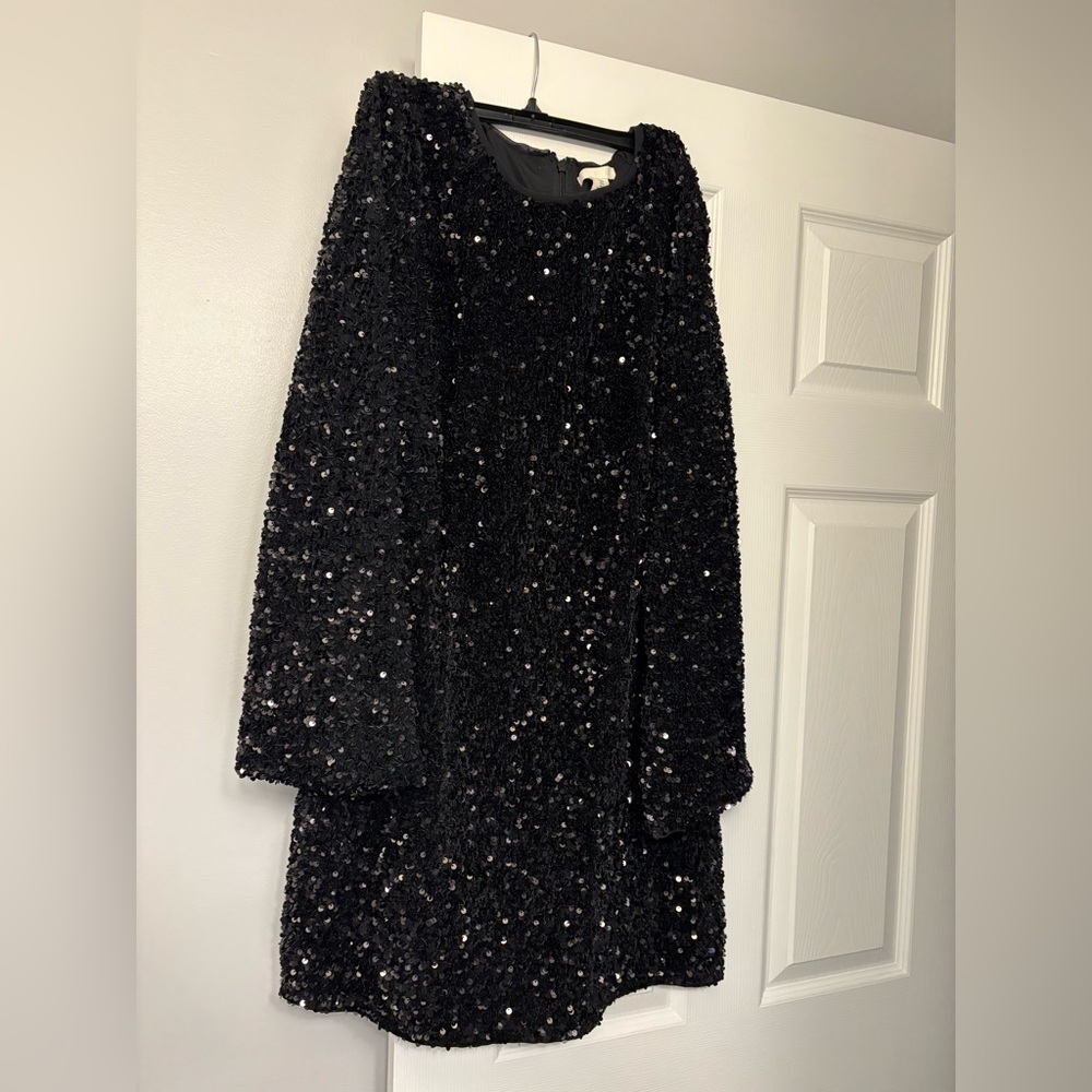 H&M Black Sequin Dress